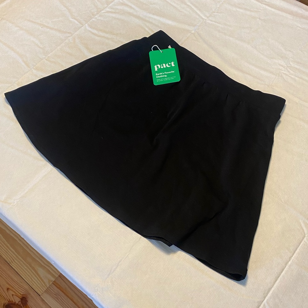 PACT black mini skirt
